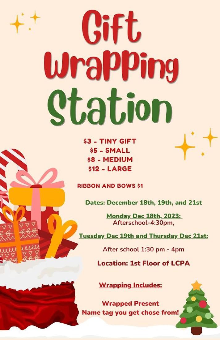 Gift wrapping station